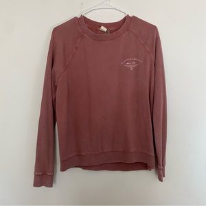 Earthy Pink, Roxy Crewneck Sweatshirt, Size Medium